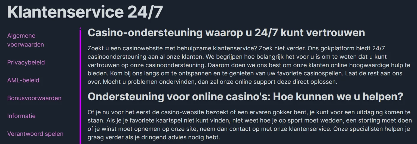 BravoPlay Casino Klantenservice