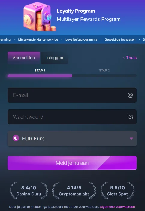 BravoPlay Casino Registratie